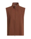 Montecore Man Vest Brown Size 42 Polyester, Elastane