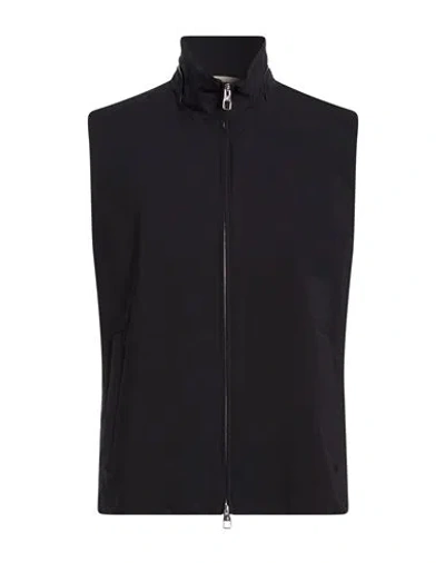 Montecore Man Vest Midnight Blue Size 42 Polyester, Elastane In Black