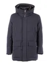 Montecore Hooded Padded Coat In Blue
