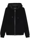 Montecore Black Polyester Jacket With Hood In Black