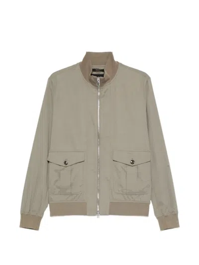Montecore Valstar Zipped Belseta Bomber Jacket In Gray