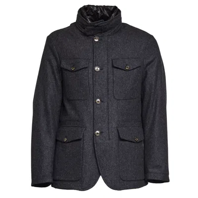 Montecore Men's Regular Fit Insulated Puffer Jacket With Hidden Hood In Gray