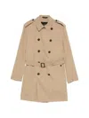 Montecore Belted Double-breasted Coat In Neutral