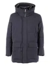 Montecore Hooded Padded Coat In Black
