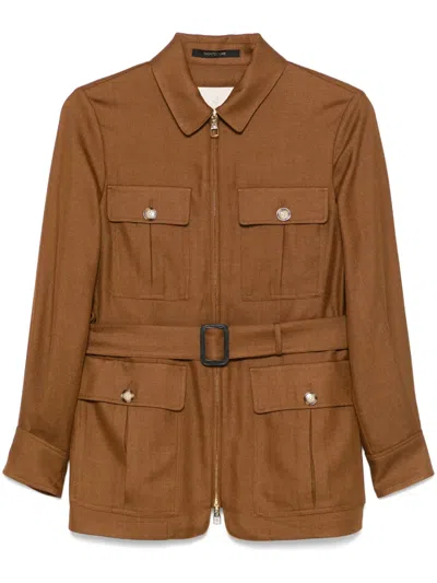 Montecore Multi-pockets Military Jacket In Brown