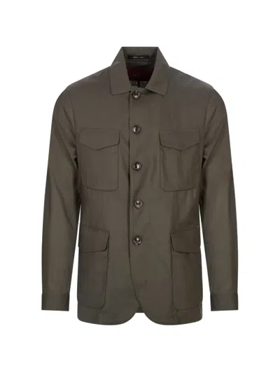 Montecore Multi-pocket Lightweight Jacket In Brown