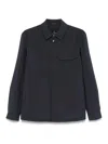 Montecore Classic-collar Shirt Jacket In Dark Blue