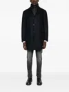 Montecore Tailored Long Padded Coat In Blue