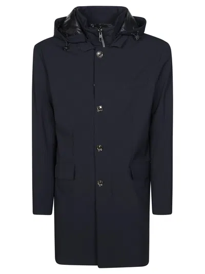 Montecore Padded Hooded Coat In Blue