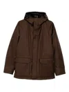 Montecore Hooded Padded Jacket In Brown