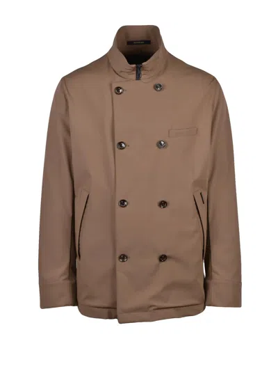 Montecore Pikot Stretch Overcoat - Brown