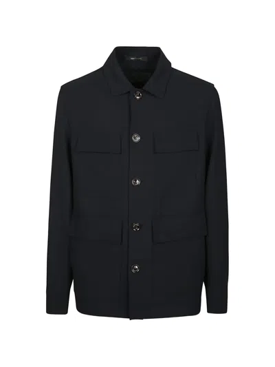 Montecore Pocket Shirt Jacket In Blue