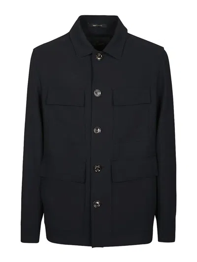 Montecore Pocket Shirt Jacket In Blue