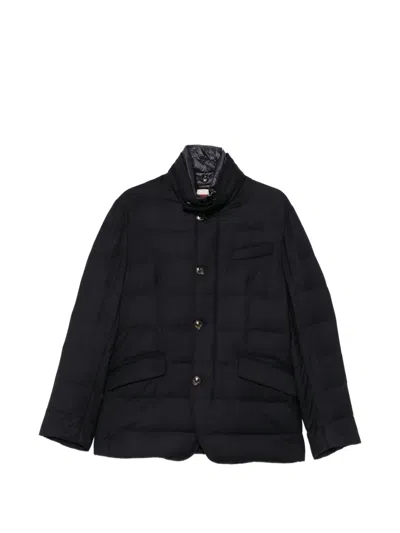 Montecore Quilted High-neck Jacket In Blue