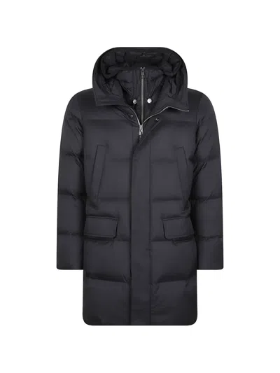 Montecore Quilted Hooded Coat In Animal Print