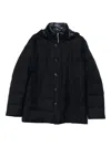 Montecore Quilted Hooded Coat In Blue