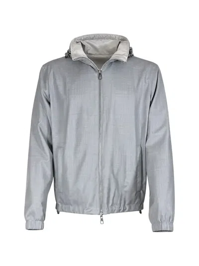 Montecore Reversible Hooded Jacket In Gray