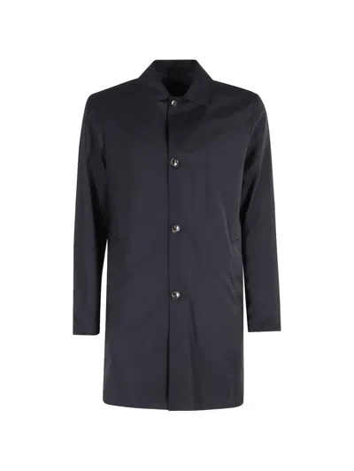 Montecore Reversible Trench Coat In Blue