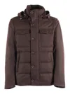 Montecore Virgin Wool Padded Jacket In Brown