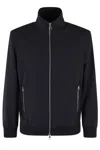 Montecore Technical Nylon Jacket With High Collar In Black
