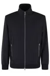 Montecore Technical Nylon Jacket With High Collar In Black