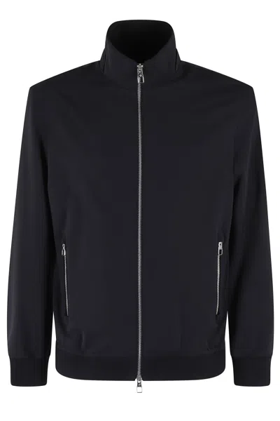 Montecore Technical Nylon Jacket With High Collar In Blue