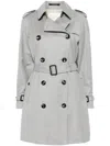 Montecore Virgin Wool Trench Coat In Gray