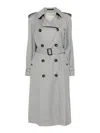 Montecore Virgin Wool Trench Coat In Grey