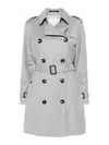 Montecore Virgin Wool Trench Coat In Grey