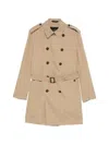 Montecore Belted Double-breasted Coat In Nude