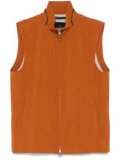 Montecore Twill Gilet In Red