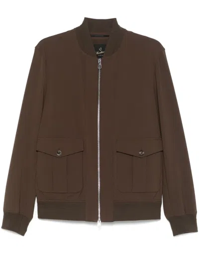 Montecore Twill-weave Jacket In Brown