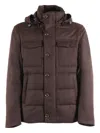Montecore Virgin Wool Padded Jacket In Brown