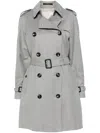 Montecore Virgin Wool Trench Coat In Grey