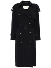 Montecore Virgin Wool Trench Coat In Blue