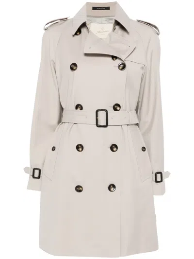 Montecore Wool Trench Coat In Beige