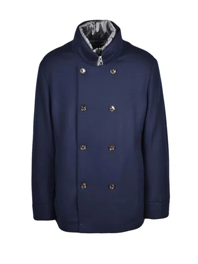 Montecore Wool-blend Down Parka In Blue