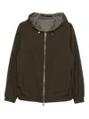 Montecore Zip-up Hooded Jacket In Green