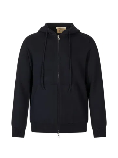 Montecore Zip-up Drawstring Hoodie In Black