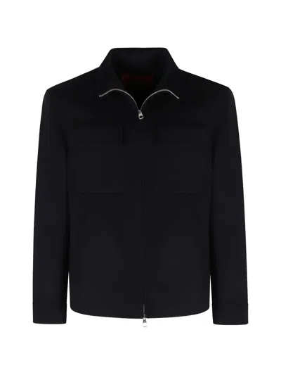 Montecore Zip-up Shirt Jacket In Black