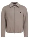Montedoro Beige Wool Cashmere Blend Jacket In Brown