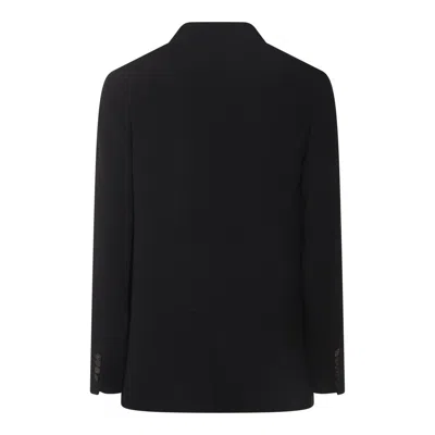Montedoro Black Casual Jacket In Multicolor