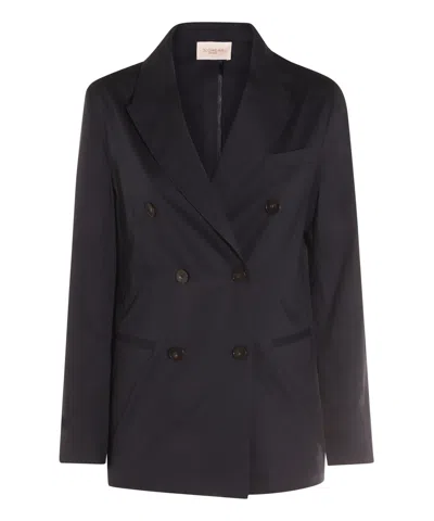 Montedoro Double-breasted Blazer In Black