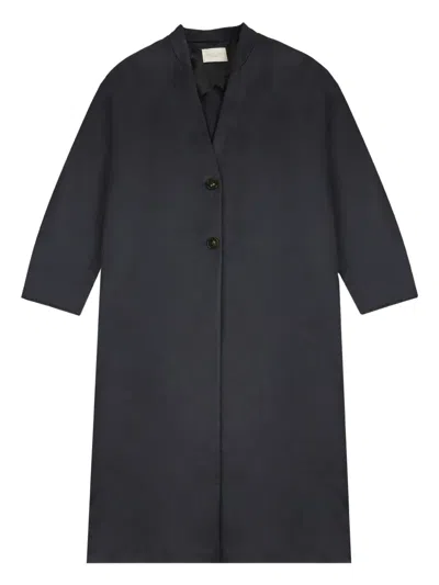 Montedoro Button Single-breasted Coat In Blue