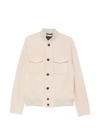 Montedoro Buttoned Pocket Coat In Neutral
