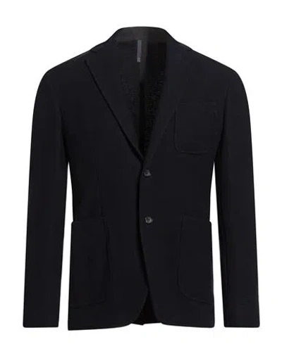 Montedoro By Slowear Man Blazer Midnight Blue Size 42 Virgin Wool, Cotton, Polyamide, Elastane In Black