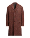 Montedoro By Slowear Man Coat Brown Size 40 Mohair Wool, Alpaca Wool, Virgin Wool, Polyamide In Brown