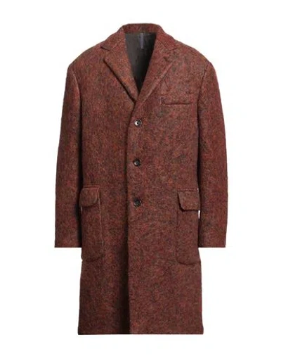 Montedoro By Slowear Man Coat Brown Size 40 Mohair Wool, Alpaca Wool, Virgin Wool, Polyamide