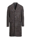 Montedoro By Slowear Man Coat Brown Size 44 Virgin Wool, Polyamide In Gray