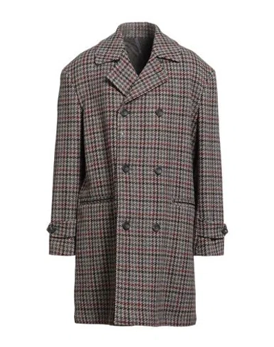 Montedoro By Slowear Man Coat Burgundy Size 44 Virgin Wool, Cashmere In Gray